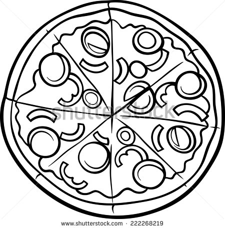 450x458 Italian Food Coloring Pages Black White Cartoon Vector