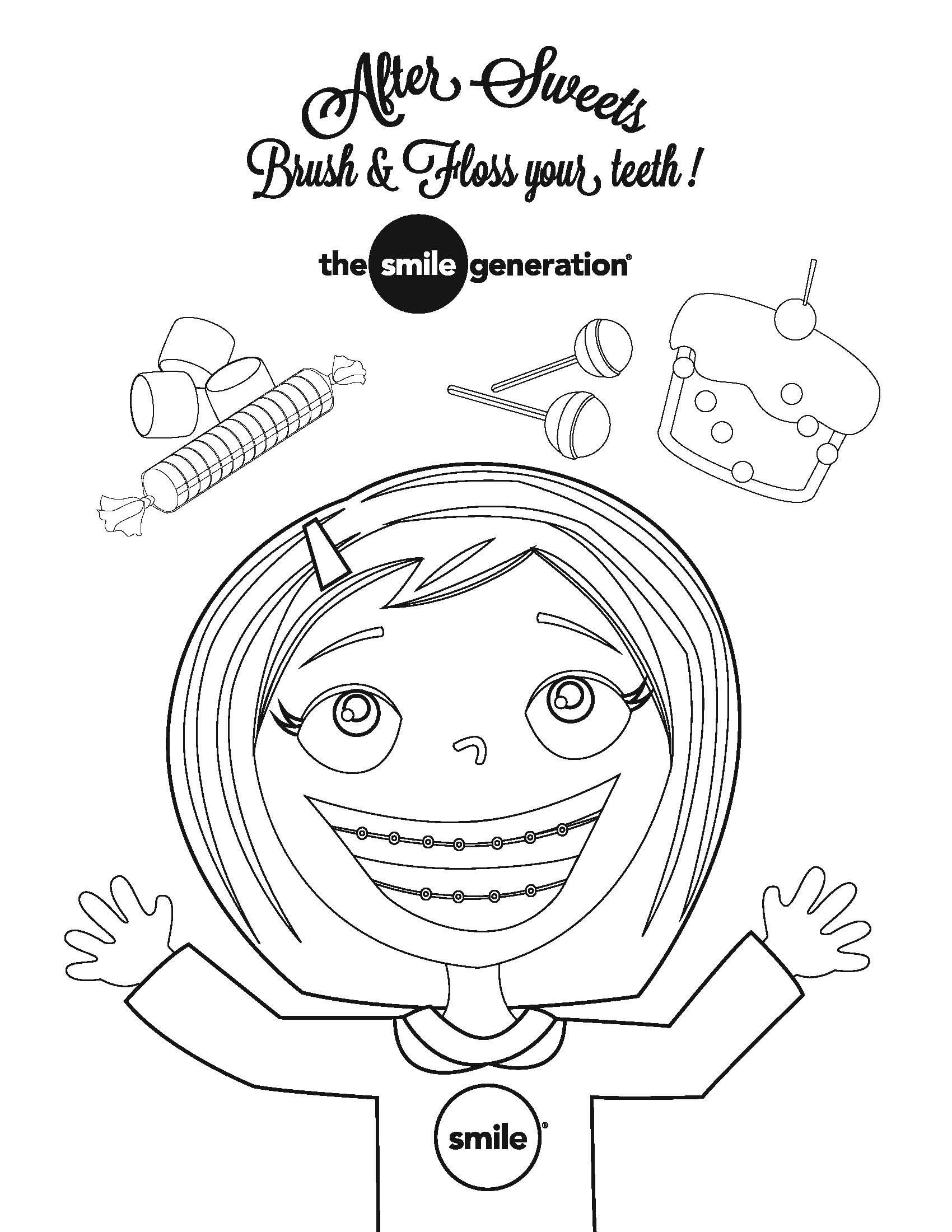 1700x2200 Dental Doctor And Girl Perfect Teeth Coloring Page Pages