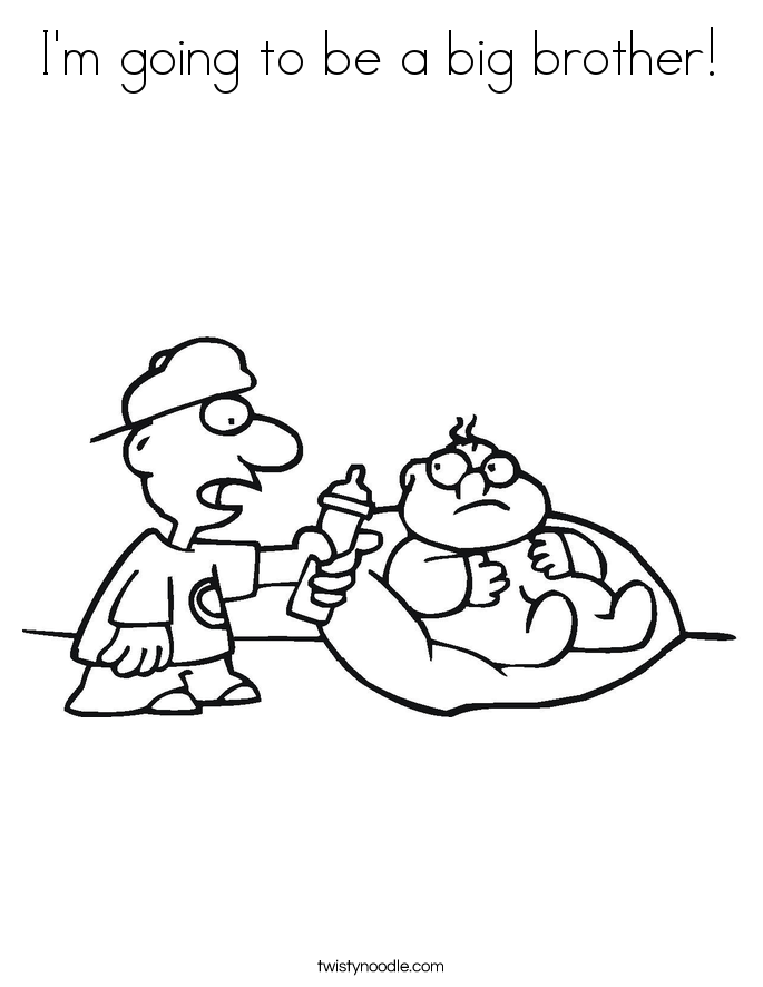 685x886 I'm Going To Be A Big Brother Coloring Page