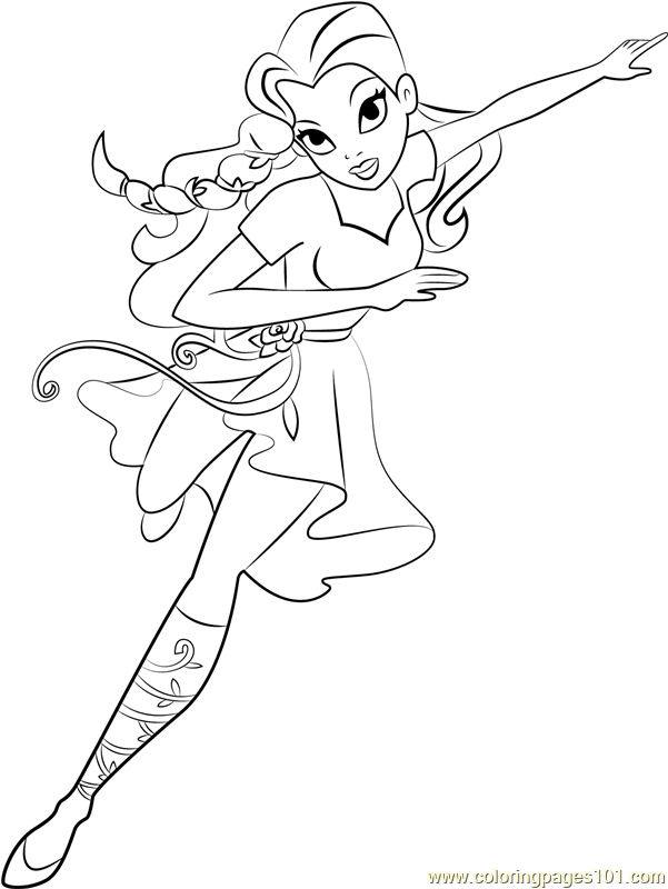 601x800 Poison Ivy Coloring Page