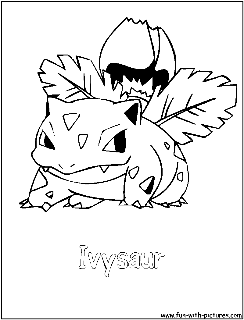 800x1050 Ivysaur Coloring Page
