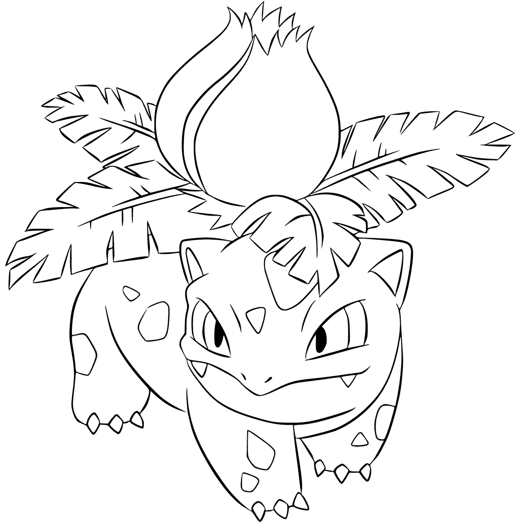 1024x1024 Ivysaur Pokemon Outline Coloring
