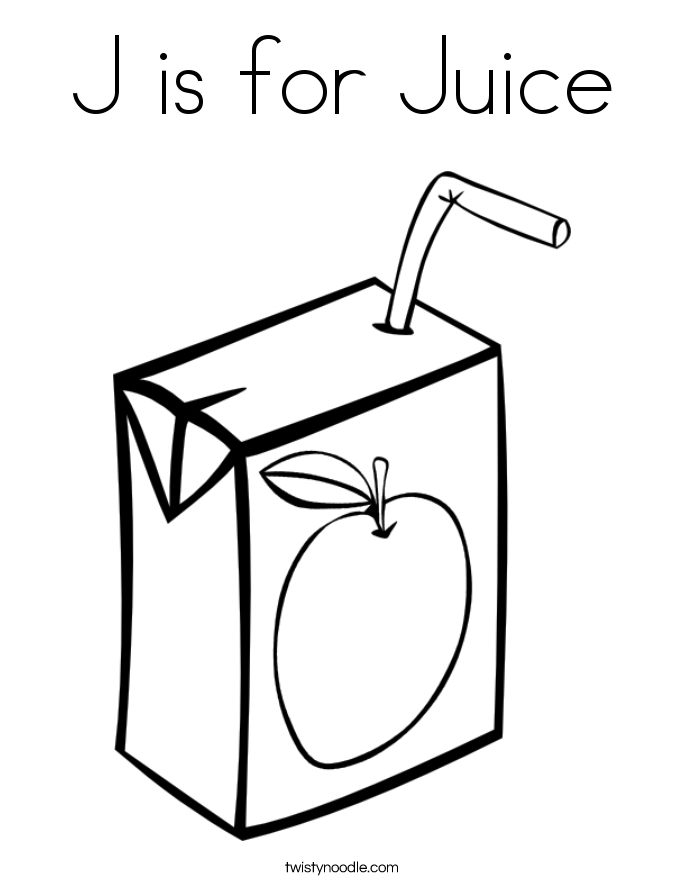 685x886 J Is For Juice Coloring Page