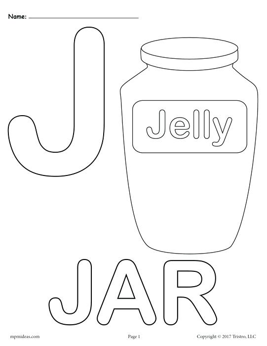 541x700 Letter J Alphabet Coloring Pages Free Printable Versions
