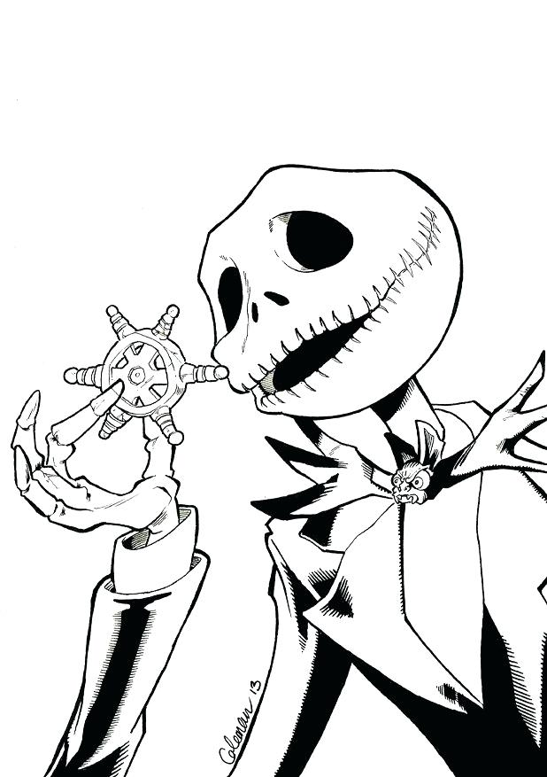 618x877 Jack The Pumpkin King Coloring Pages Nightmare Before Printable