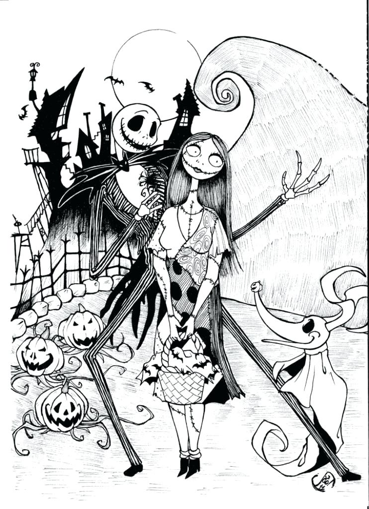 742x1024 Jack Skellington Coloring Pages Printables