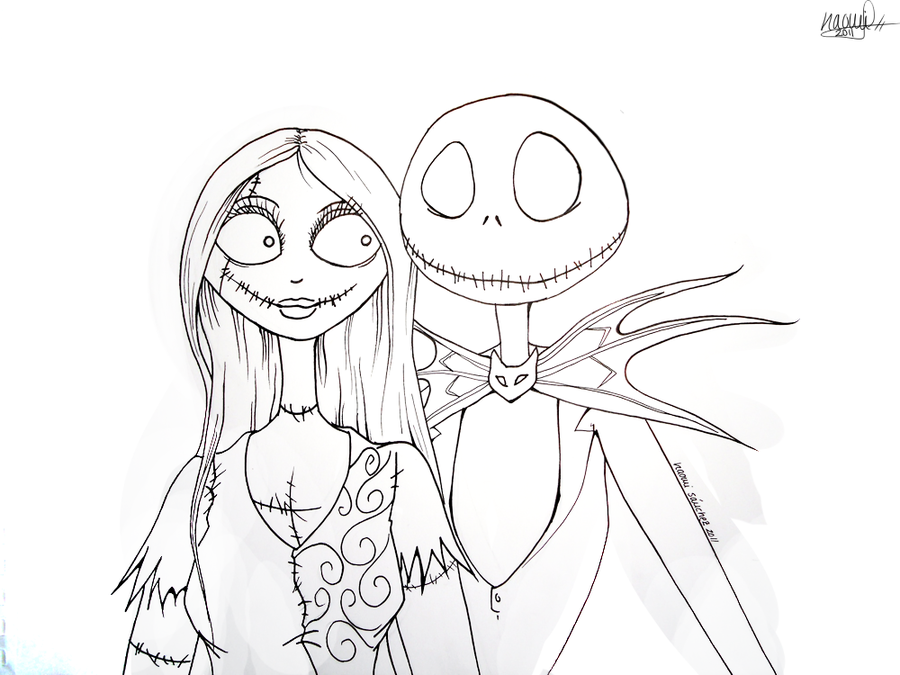 900x675 Nightmare Before Christmas Jack And Sally Drawings