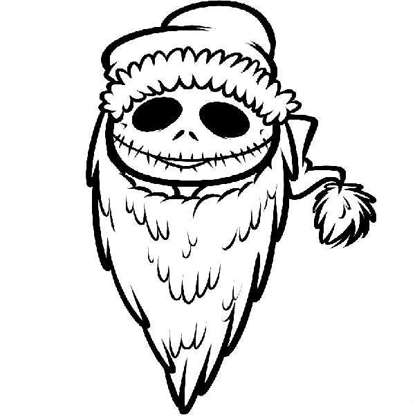 600x600 Jack Skellington Christmas Coloring Pages