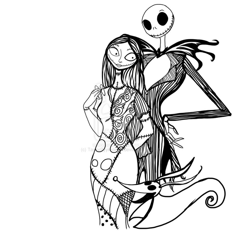 902x886 Free Printable Nightmare Before Christmas Coloring Pages