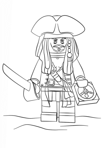 333x480 Jack Sparrow Coloring Page