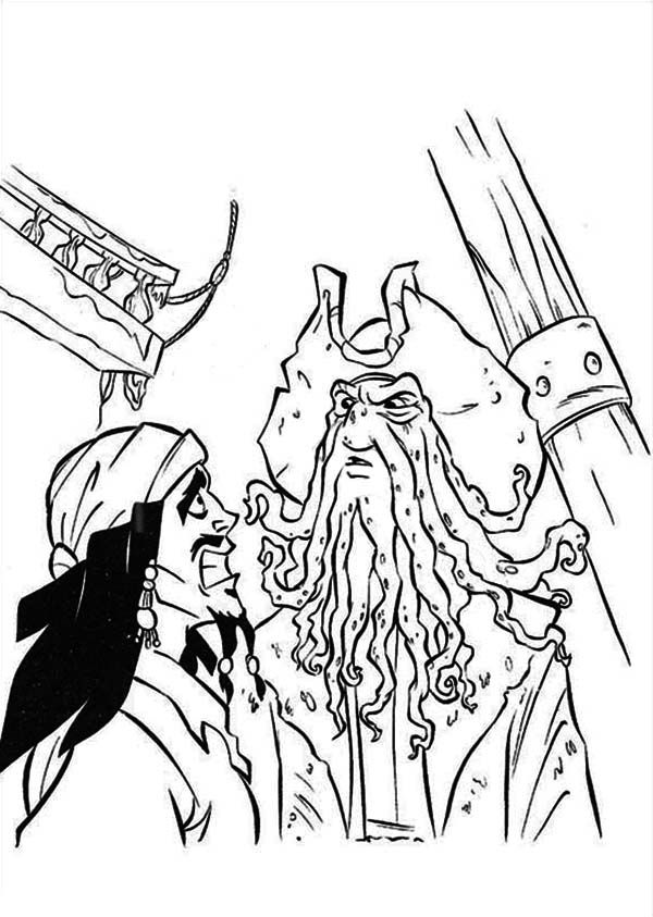 600x843 Jack Sparrow Is Arguing With Davy Jones In Pirates