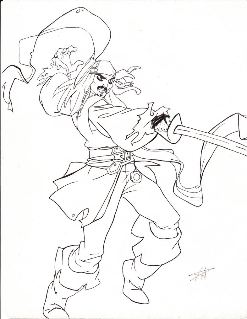786x1017 Fundamentals Jack Sparrow Coloring Page Captai
