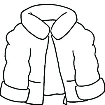 360x360 Winter Coat Coloring Page Coloring Page Outline Clothes Jacket