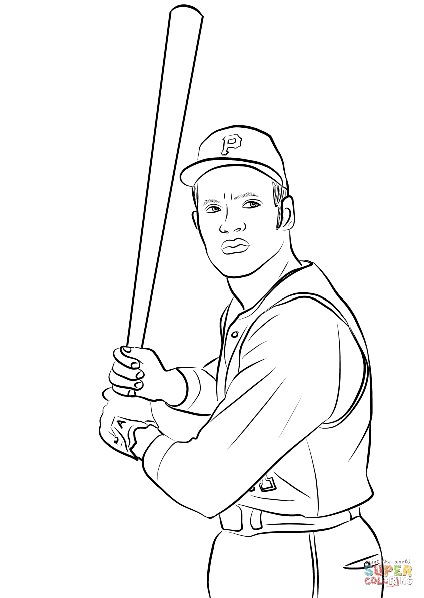 848x1194 Jackie Robinson Coloring Page Roberto Clemente Free Printable