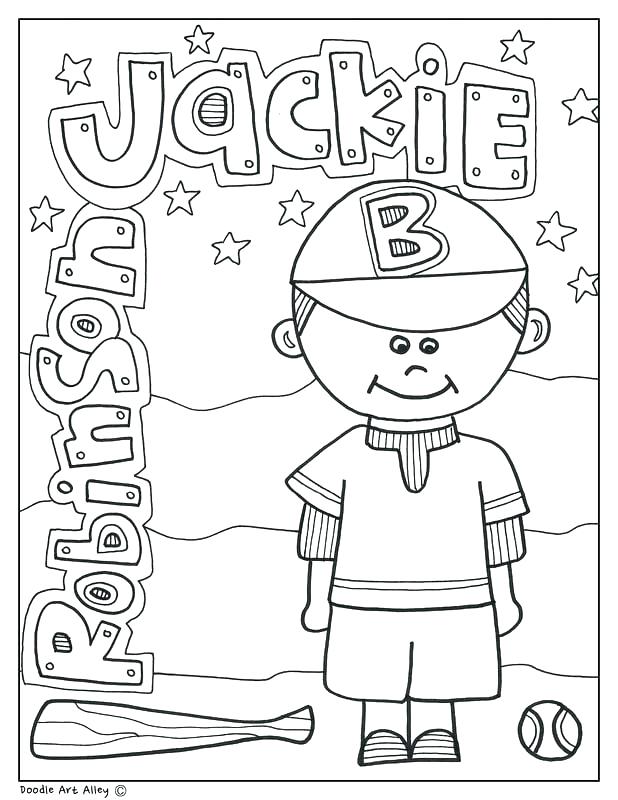 618x800 Jackie Robinson Coloring Pages Printable Coloring Sheet Free