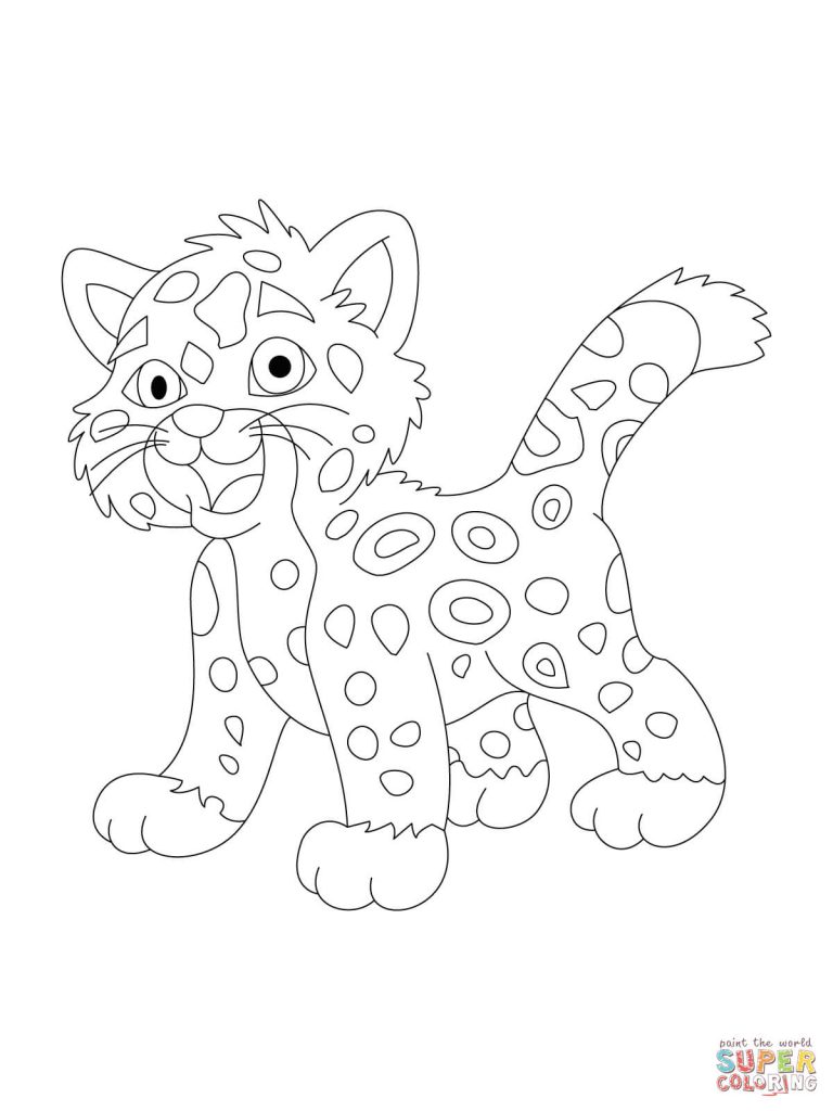 768x1024 Jaguar Coloring Page Fantastic Printable Pages For Kids