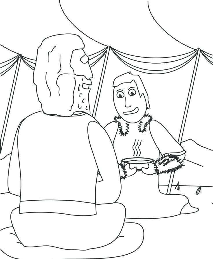 736x892 Jacob Esau Coloring Pages Meets Many Interesting