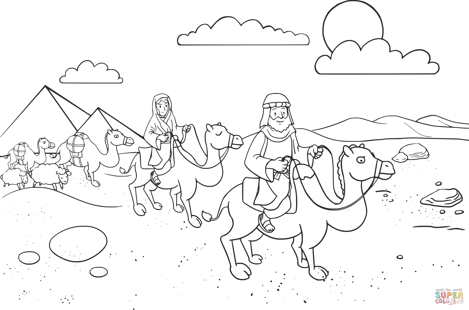 1920x1269 Isaac Blessing Jacob Coloring Page Free Printable Pages