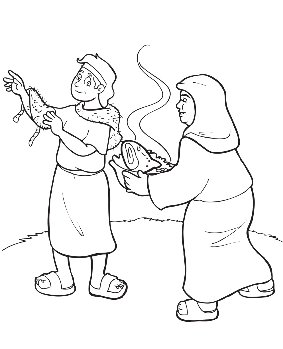 993x1225 Coloring Pages Esau Forgives Jacob Christianity Bible