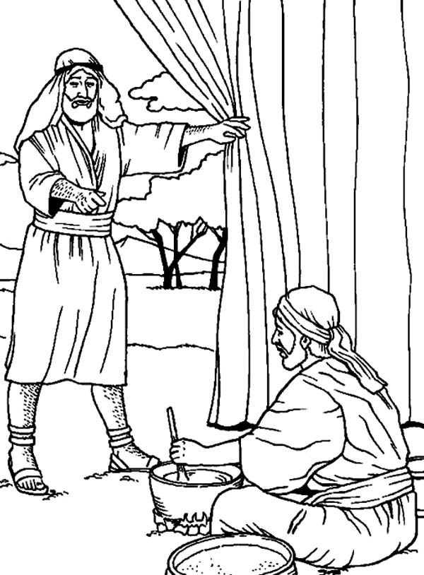 600x814 Esau And Jacob Coloring Pages