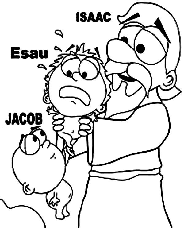 600x743 Isaac And Jacob Coloring Page