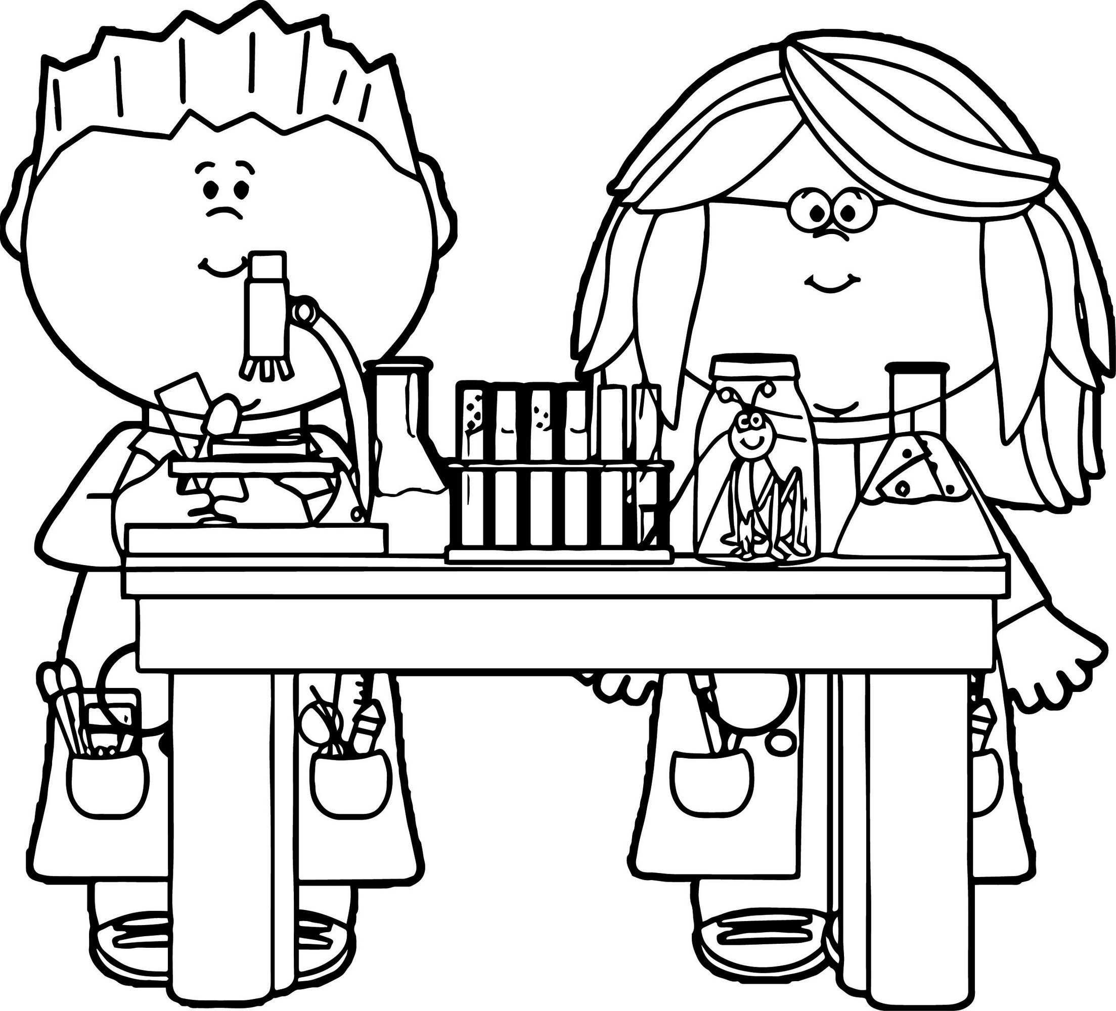 2207x2000 Kids In Science Class Coloring Page Printable Profession