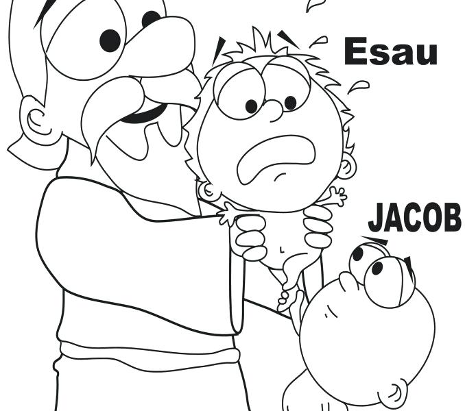 678x600 Jacob And Esau Printable Coloring Page Best Bible Images