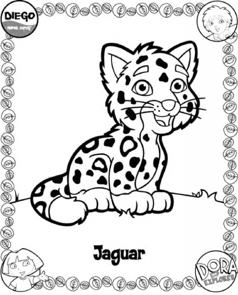 827x1024 Jaguar Coloring Page Fantastic Printable Pages For Kids