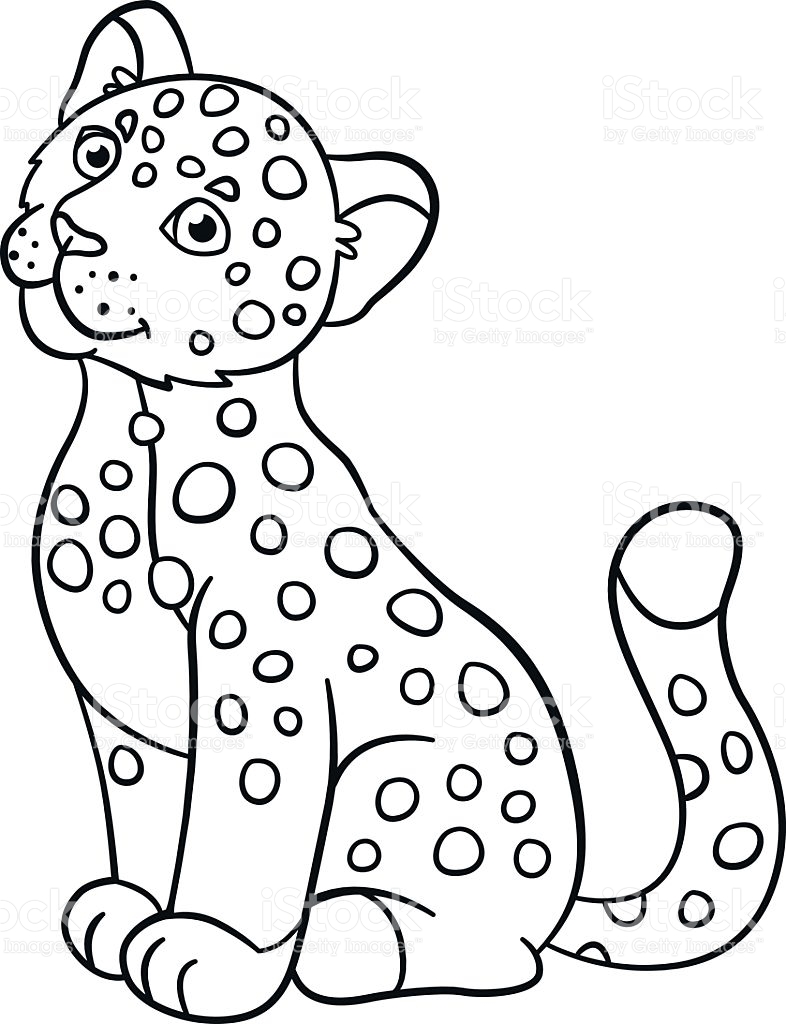 786x1024 Ba Jaguar Coloring Pages Little Cute Smiles Stock Vector Art Baby