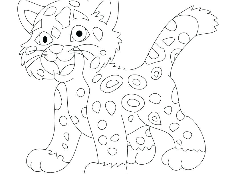 827x609 Jaguar Coloring Page