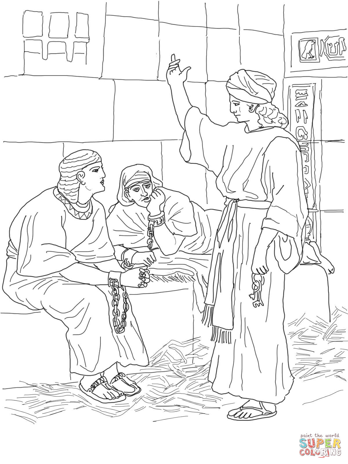 1200x1600 Joseph In Jail Coloring Page Joseph In Prison Coloring Page