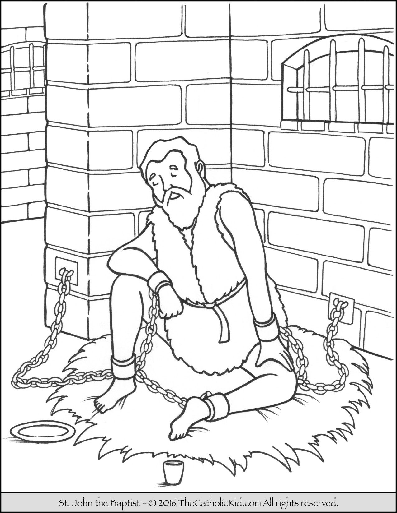 1275x1650 Willpower Peter And John In Jail Coloring Page
