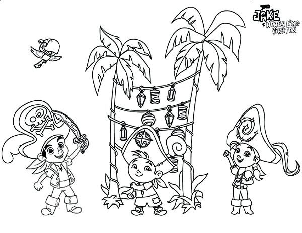600x464 Jake And The Neverland Pirates Coloring Pages To Print Printable