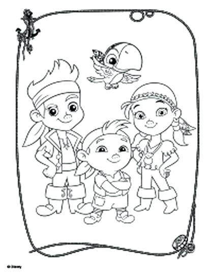 417x540 Jake Neverland Pirates Coloring Pages And The Pirates Coloring