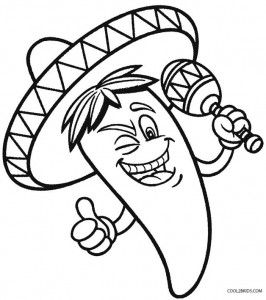266x300 Cinco De Mayo Coloring Pages For Preschoolers Art
