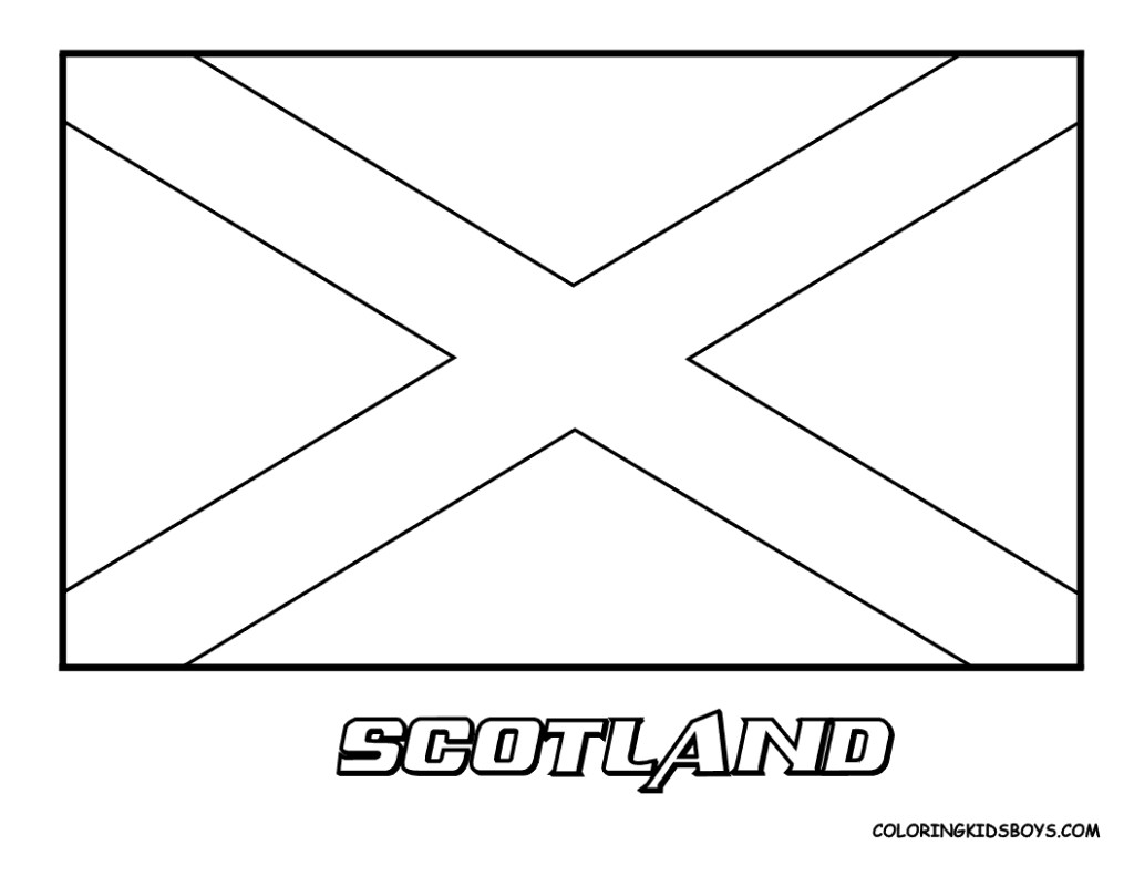 1024x791 Exclusive Scottish Flag Colouring Page Scotlan