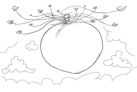 480x323 Stylish James And The Giant Peach Coloring Page Gallery Diy