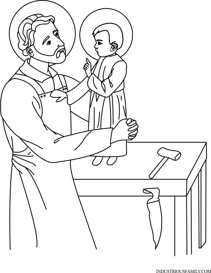 721x932 Free St Joseph Coloring Page