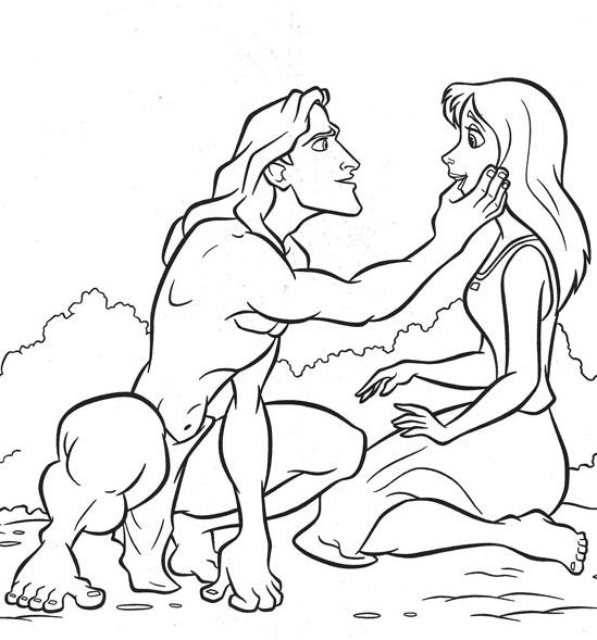 549x589 Tarzan And Jane Porter Tarzan Coloring Pages Tarzan