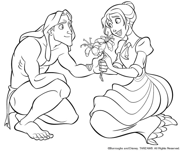 640x529 Tarzan Coloring Pages