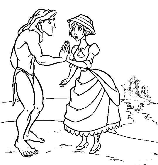 539x565 Voor Coloring Pages Tarzan Jane From Disney Colouring