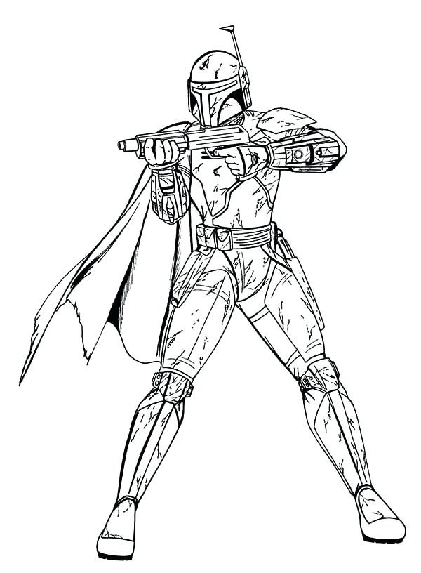 600x816 Boba Fett Coloring Page Star Wars Star Wars Coloring Page