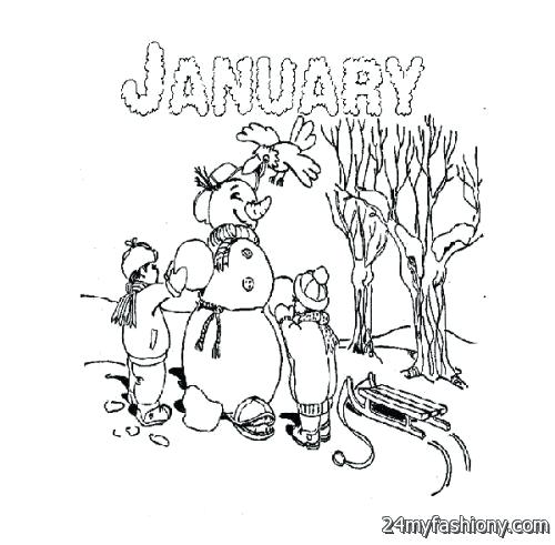 500x491 January Coloring