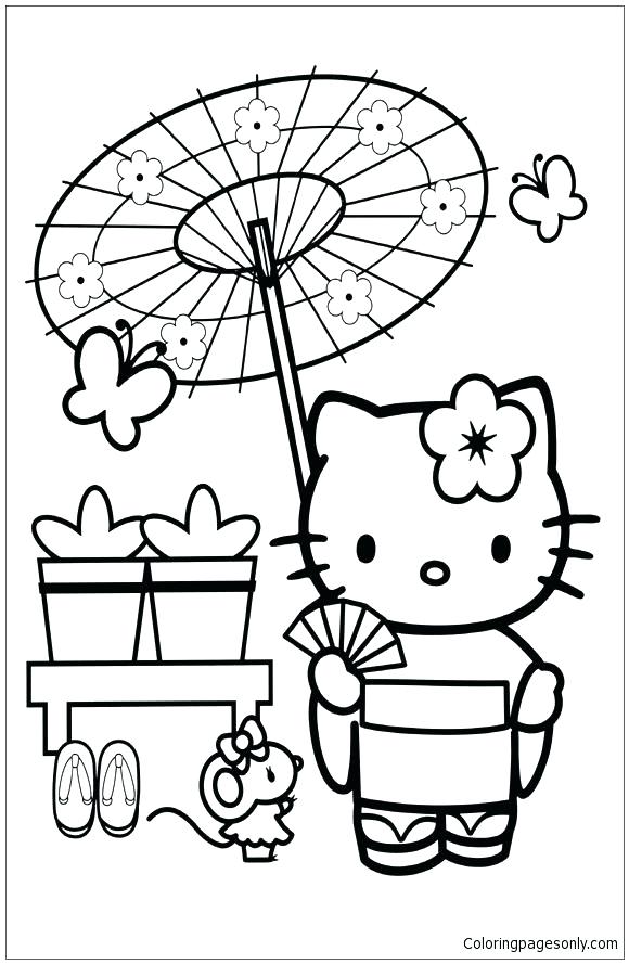 580x889 Japanese Coloring Pages