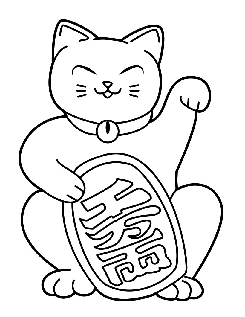 820x1060 Japanese Coloring Pages