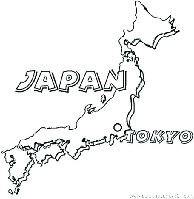 650x669 Japanese Coloring Pages Dragon Coloring Pages Map Of Japan