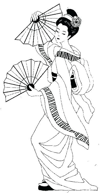 400x752 Geisha Coloring Pages Cherry Blossom Flower Coloring Page Fun
