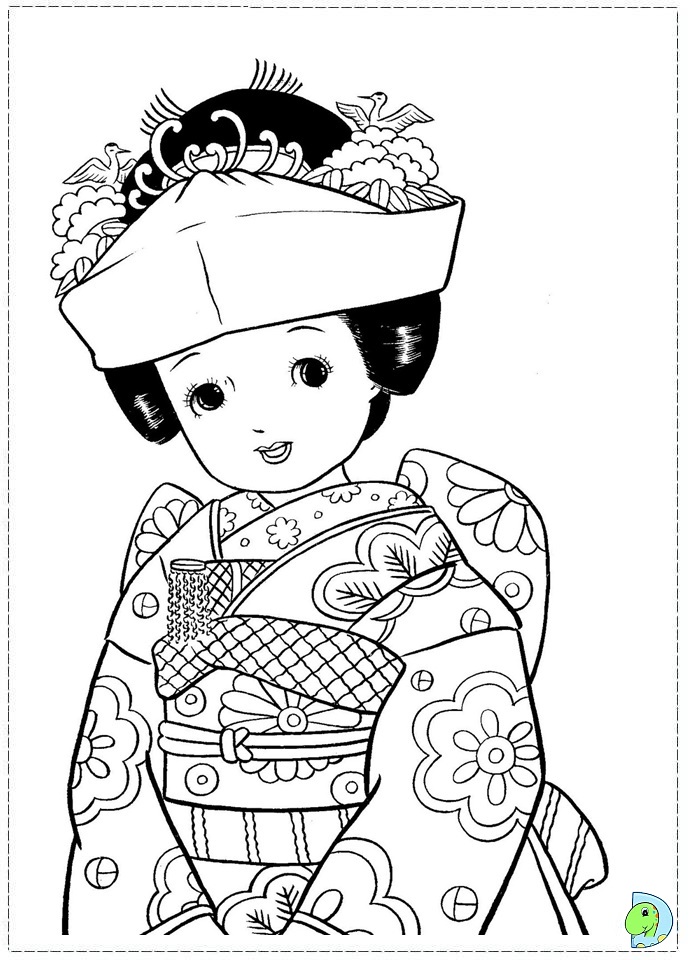 691x960 Japan Coloring Page