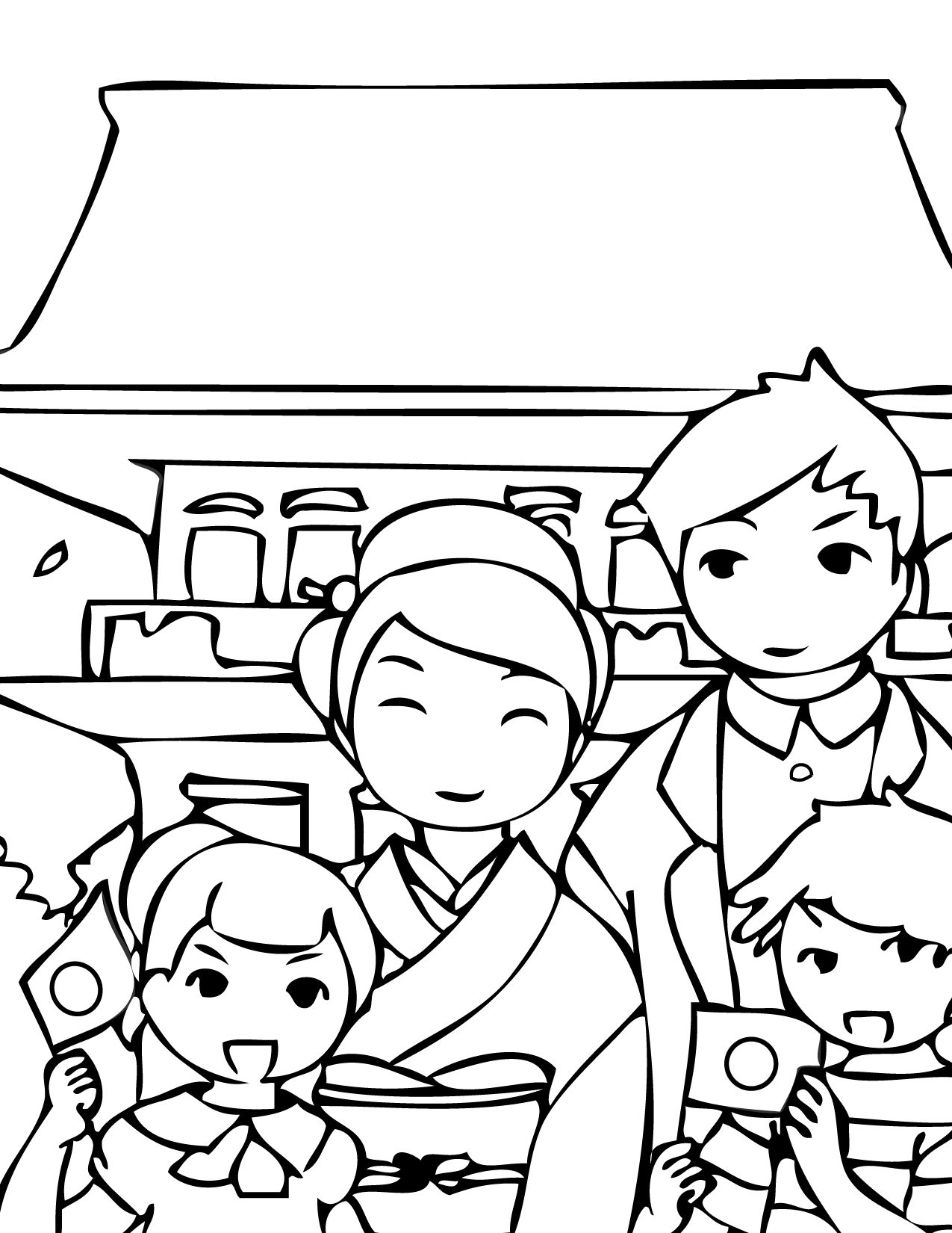 1275x1650 Coloring Page Japan Emperors Birthday Ink In Japanese Pages