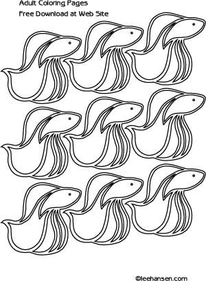 300x408 Japanese Koi Fish Coloring Page For Grown Ups Creativity